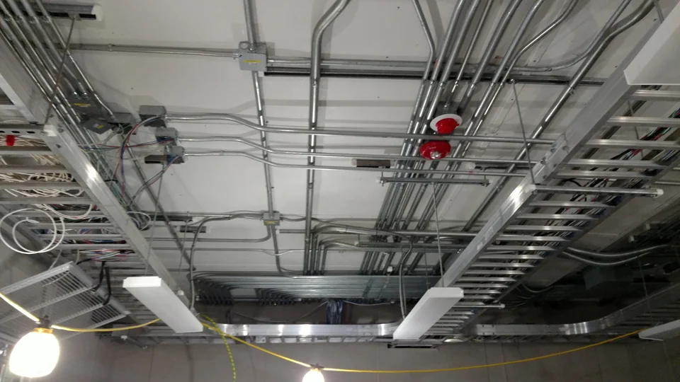 Commercial electrical conduit installation